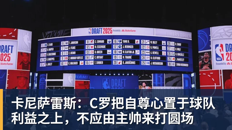 开云下注卡尼萨雷斯：C罗把自尊心置于球队利益之上，不应由主帅来打圆场
